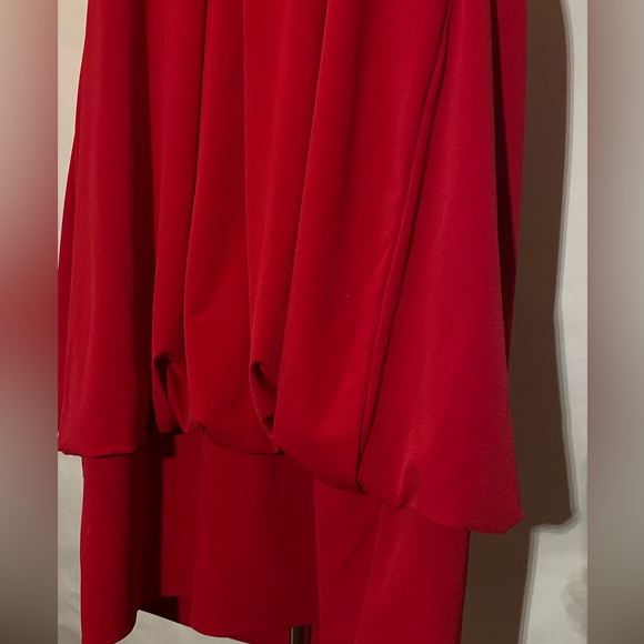 Betsy & Adam Red Bubble Skirt Dress - Picture 7 of 13